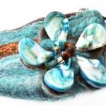 Merino and silk Felt teal P..