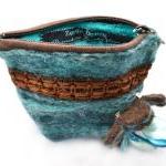 Merino and silk Felt teal P..