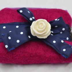 Shabby chic rose purse